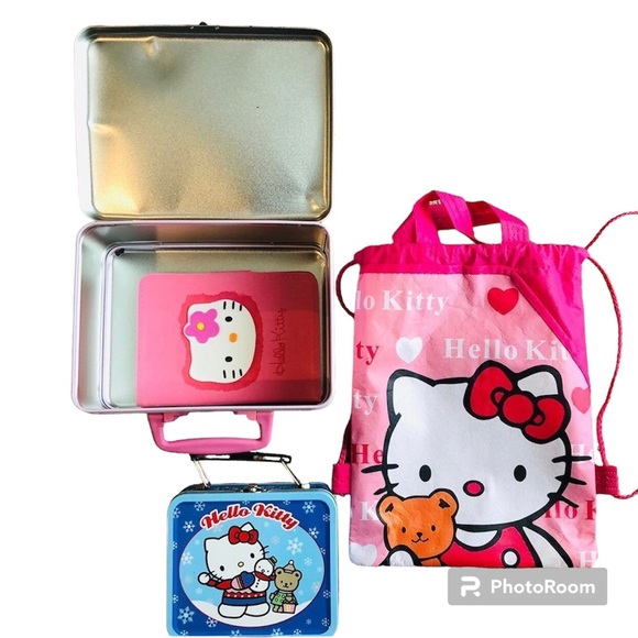 Hello Kitty Lunch Tins, Notepad, Drawstring bag - Picture 4 of 16
